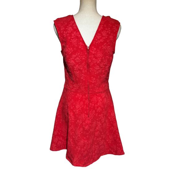 Bettie Page Queen of Pinups Coral & Jade Dress Red Rockabilly size 14 - Picture 4 of 5